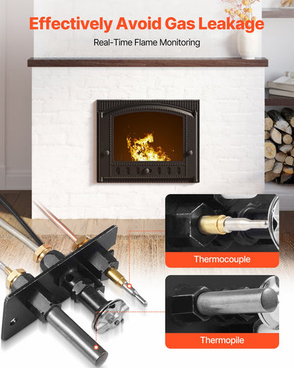 Gaszündflammen-Baugruppe, OE 69L17, 69L1701, 904405, J4117, 108084-02, Kamin-Gaszündflammen-Bausatz, Ersatz für Erdgaszündung, kompatibel mit Lennox-, Superior- und Astria-Modellen, Schwarz