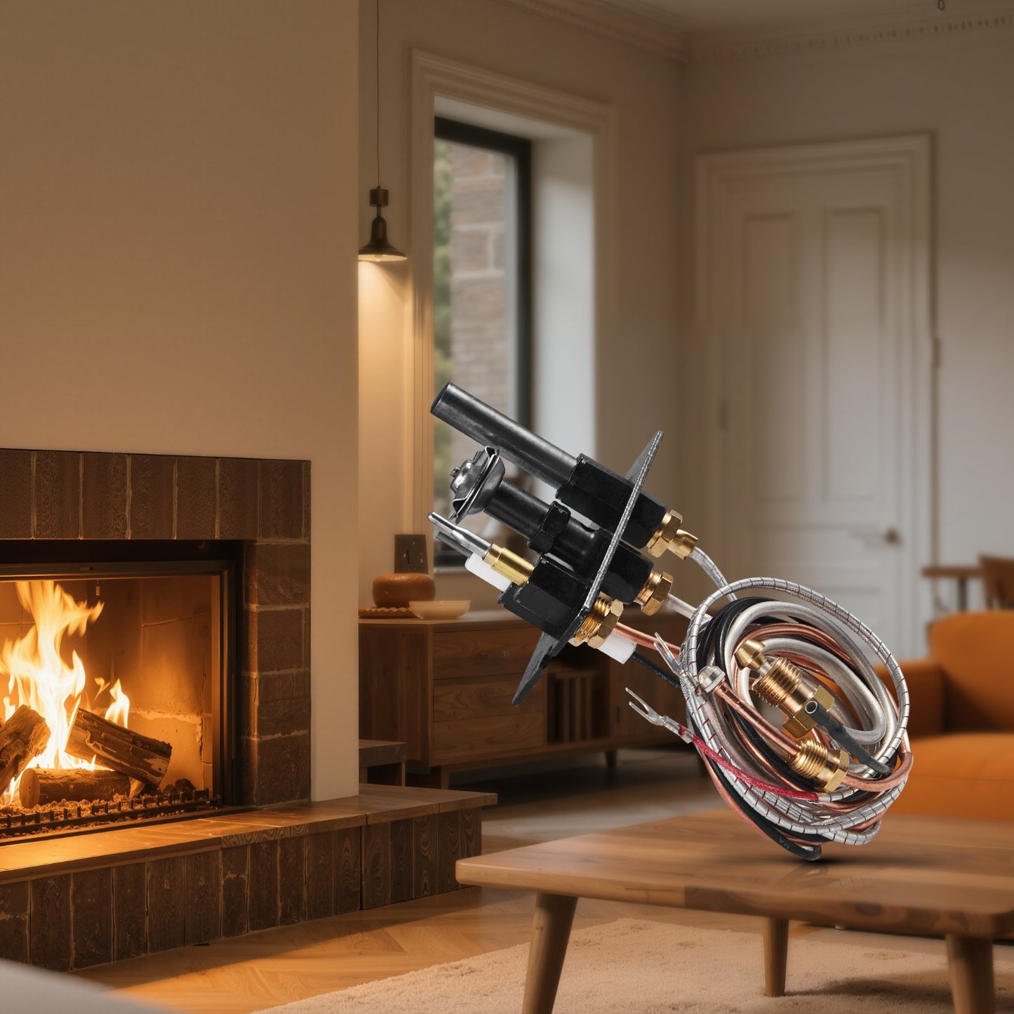 Gaszündflammen-Baugruppe, OE 69L17, 69L1701, 904405, J4117, 108084-02, Kamin-Gaszündflammen-Bausatz, Ersatz für Erdgaszündung, kompatibel mit Lennox-, Superior- und Astria-Modellen, Schwarz