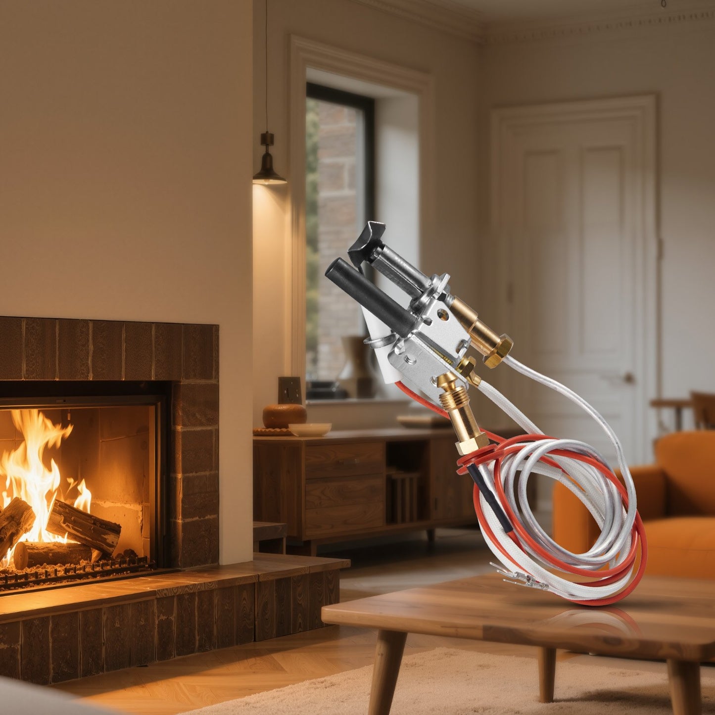 Gaspilot-Baugruppe, OE 446-512A, HSRV 446-512A, SRV 446-512A Kamin-Gaspilot-Bausatz, Ersatz für Erdgaszündung, kompatibel mit Heat &amp; Glo, Heatilator, Lennox, Regency Modellen