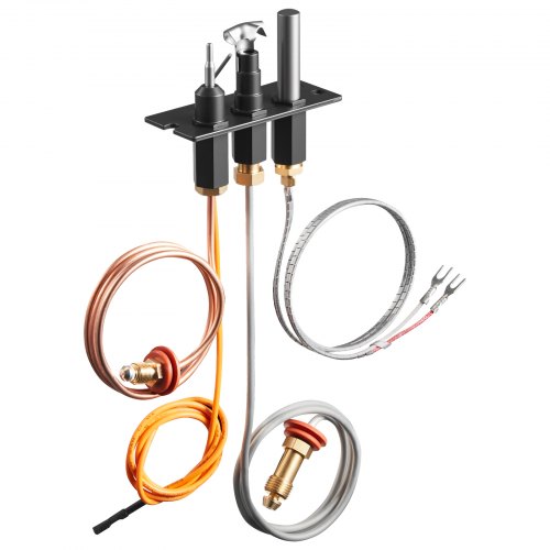Gas Pilot Assembly, OE 485-510A,4021-736,2103-010 Fireplace Gas Pilot Assembly Kit, Natural Gas Ignition Replacement, Compatible with Quadra-Fire, Heat & Glo, Heatilator Models,Black