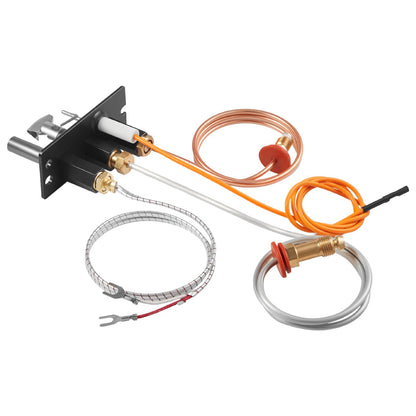 Gas Pilot Assembly, OE 485-510A,4021-736,2103-010 Fireplace Gas Pilot Assembly Kit, Natural Gas Ignition Replacement, Compatible with Quadra-Fire, Heat & Glo, Heatilator Models,Black