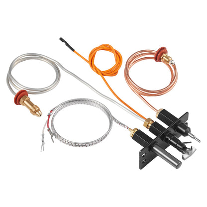 Gas Pilot Assembly, OE 485-510A,4021-736,2103-010 Fireplace Gas Pilot Assembly Kit, Natural Gas Ignition Replacement, Compatible with Quadra-Fire, Heat & Glo, Heatilator Models,Black