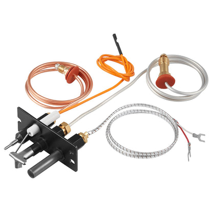 Gas Pilot Assembly, OE 485-510A,4021-736,2103-010 Fireplace Gas Pilot Assembly Kit, Natural Gas Ignition Replacement, Compatible with Quadra-Fire, Heat & Glo, Heatilator Models,Black