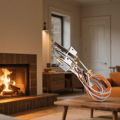 Gaspilot-Baugruppe, OE 4021-732, 25660 Gaspilot-Baugruppe für Kamine, Ersatz für Erdgaszündung mit Pilotrohr, Thermoelement, Thermosäule, Kabeln, kompatibel mit Heatilator-Modellen