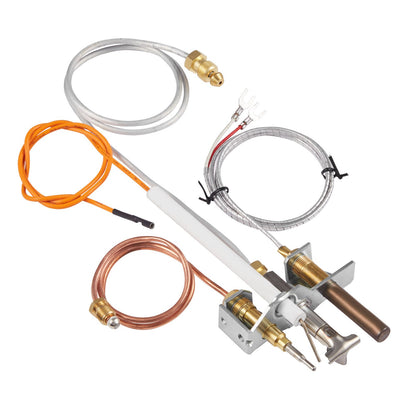 Gaspilot-Baugruppe, OE 4021-732, 25660 Gaspilot-Baugruppe für Kamine, Ersatz für Erdgaszündung mit Pilotrohr, Thermoelement, Thermosäule, Kabeln, kompatibel mit Heatilator-Modellen