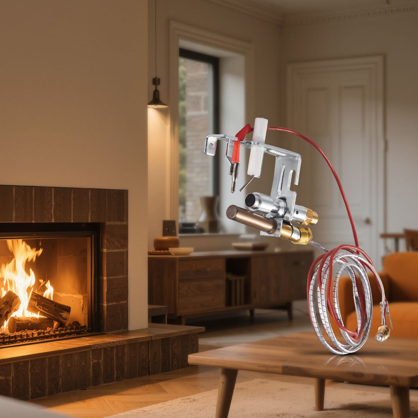 Gas Pilot Assembly, OE 103779-01, PP231, NG8218 Fireplace Natural Gas Ignition Replacement, Compatible with CIVF-25, CIVF-25CF, VFH-33M, VFH-33R, VFH-33T, VFHS-20R, VFSR-16, VFSR-18 Models