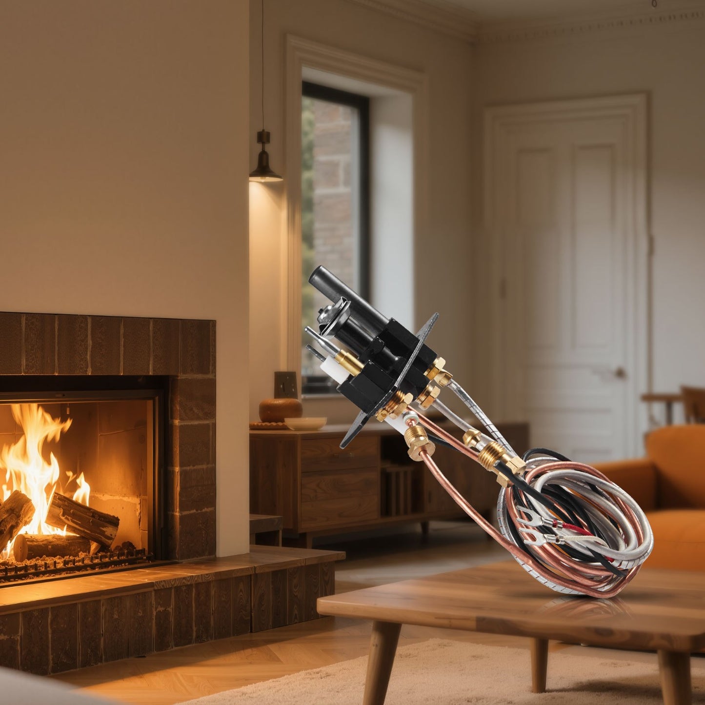 Gas Pilot Assembly, OE 10002265, 10002264, SRV10002264 Fireplace Gas Pilot Assembly, Natural Gas & LPG Ignition Replacement, Fit Majestic, Vermont Castings, Temco, Dutchwest, Monessen, Century