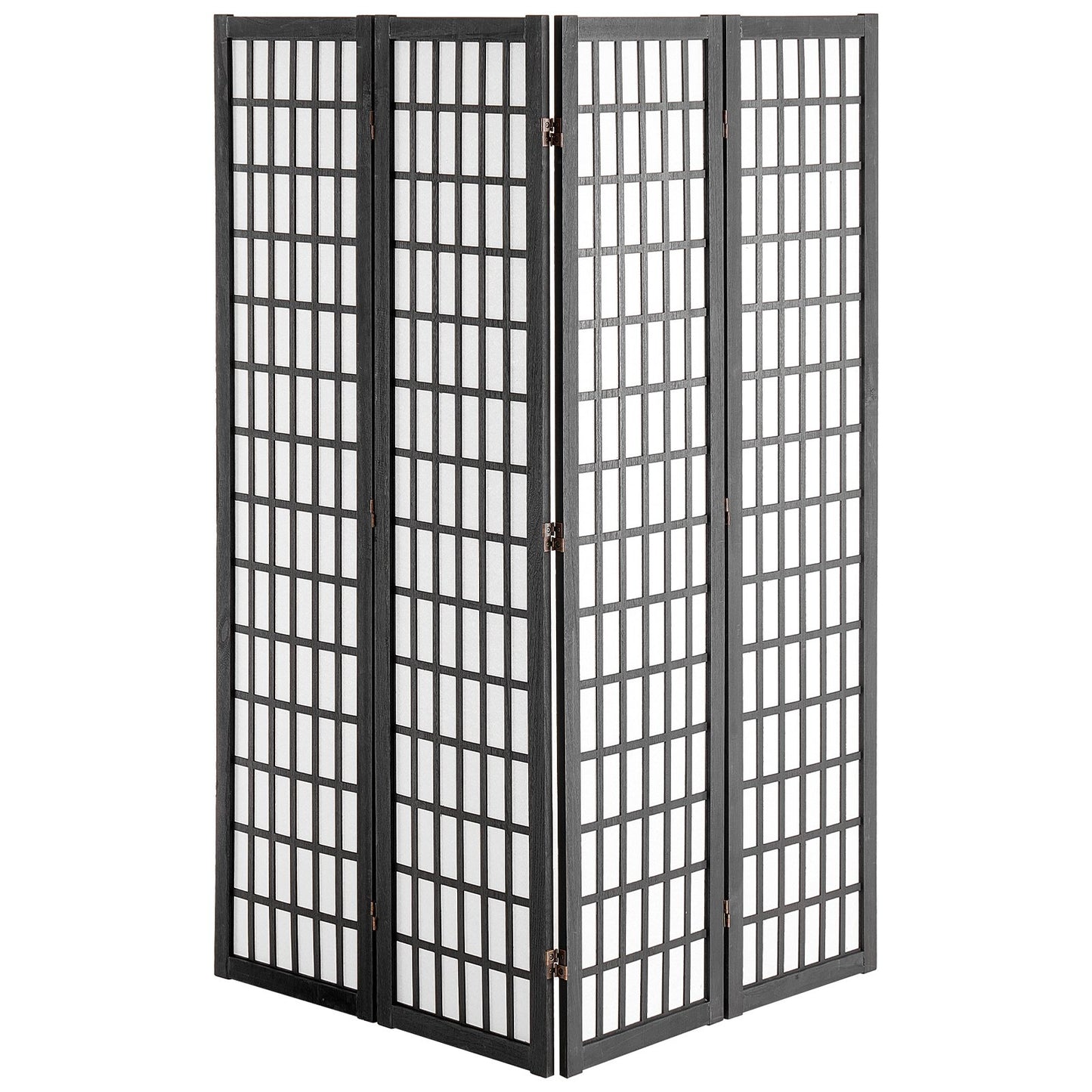 Room Divider, 4 Panel Japanese Room Divider, Wood Folding Privacy Screen Indoor, Japanese Partition Dividers Portable Decoration Screens, for Room Separation Home Office Restaurant & Bedroom