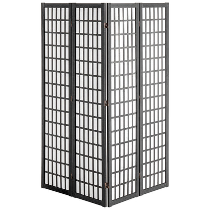Room Divider, 4 Panel Japanese Room Divider, Wood Folding Privacy Screen Indoor, Japanese Partition Dividers Portable Decoration Screens, for Room Separation Home Office Restaurant & Bedroom