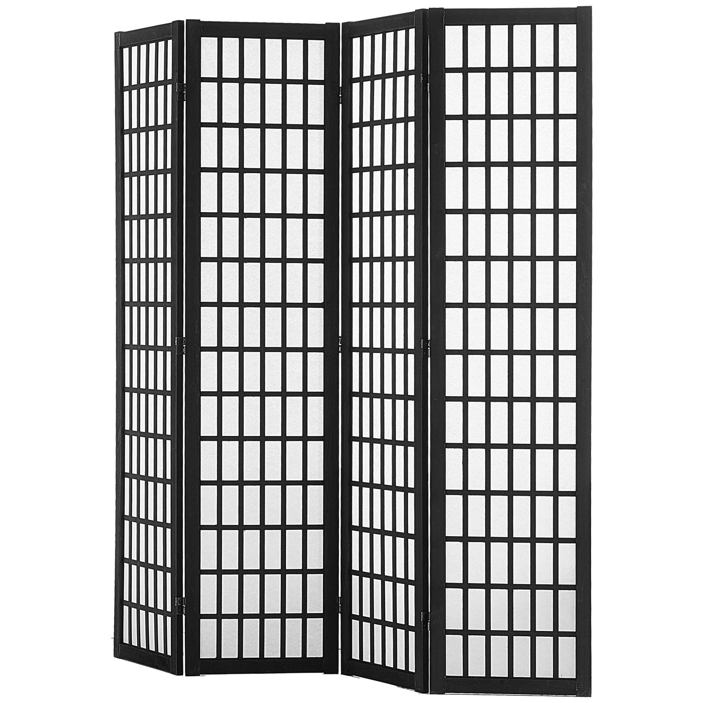 Room Divider, 4 Panel Japanese Room Divider, Wood Folding Privacy Screen Indoor, Japanese Partition Dividers Portable Decoration Screens, for Room Separation Home Office Restaurant & Bedroom