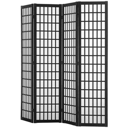Room Divider, 4 Panel Japanese Room Divider, Wood Folding Privacy Screen Indoor, Japanese Partition Dividers Portable Decoration Screens, for Room Separation Home Office Restaurant & Bedroom