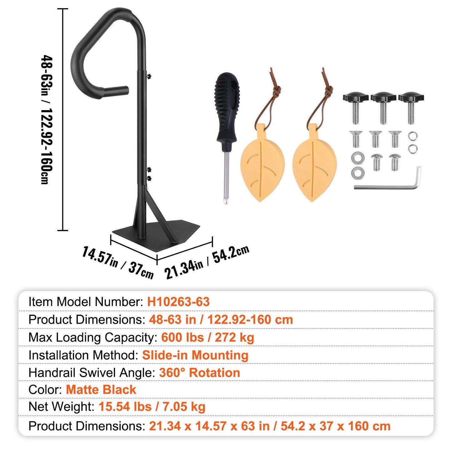 Whirlpool-Handlauf, 360° drehbarer Spa-Seitenhandlauf mit höhenverstellbarem Profil (122–160 cm), rostfreier Aluminium-Spa-Treppe, Whirlpool-Handlauf mit Schiebefuß für den Innen- und Außenbereich, Tragkraft: 272 kg