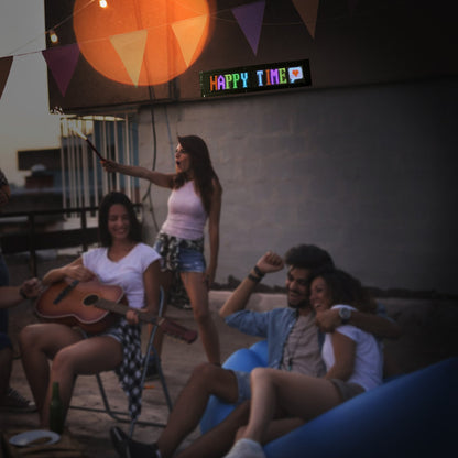 Programmable LED Sign, P5 Full Color LED Scrolling Panel, DIY Custom Text Animation Pattern Display Board, Bluetooth APP Control Message Shop Sign for Store Business Car Advertising, 83.5x20cm