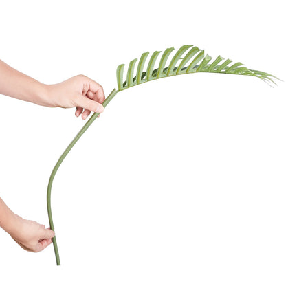 Artificial Palm Tree, 4 FT Tall Faux Plant, Secure PE Material & Anti-Tip Tilt Protection Low-Maintenance Plant, Lifelike Green Fake Tree for Home Office Warehouse Decor Indoor Outdoor