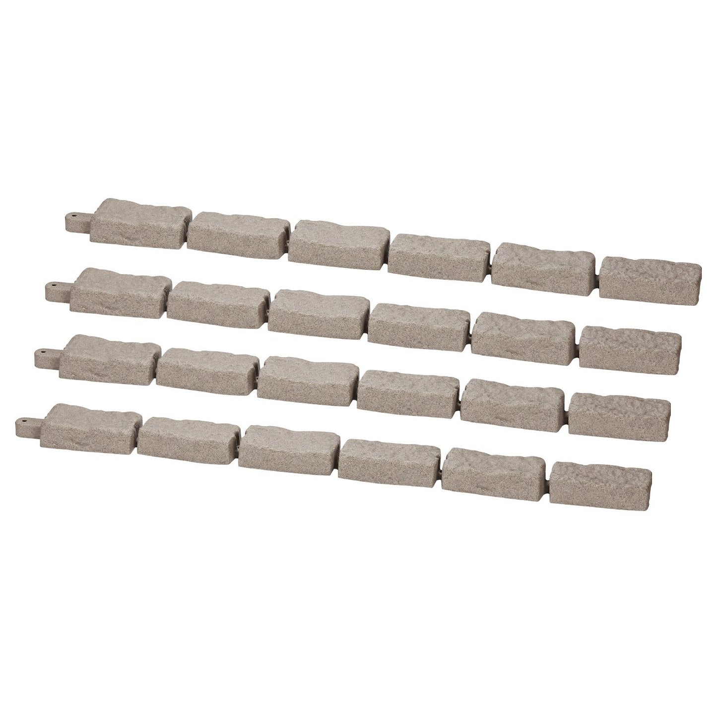 Faux Stone Landscape Edging, 46.4 x 2.2 in Realistic Lawn Edging, Flexible Brick-Sized Garden Edging Border with Anchoring Spikes, Fade-Resistant Yard Edging for Driveways Walkway Beige