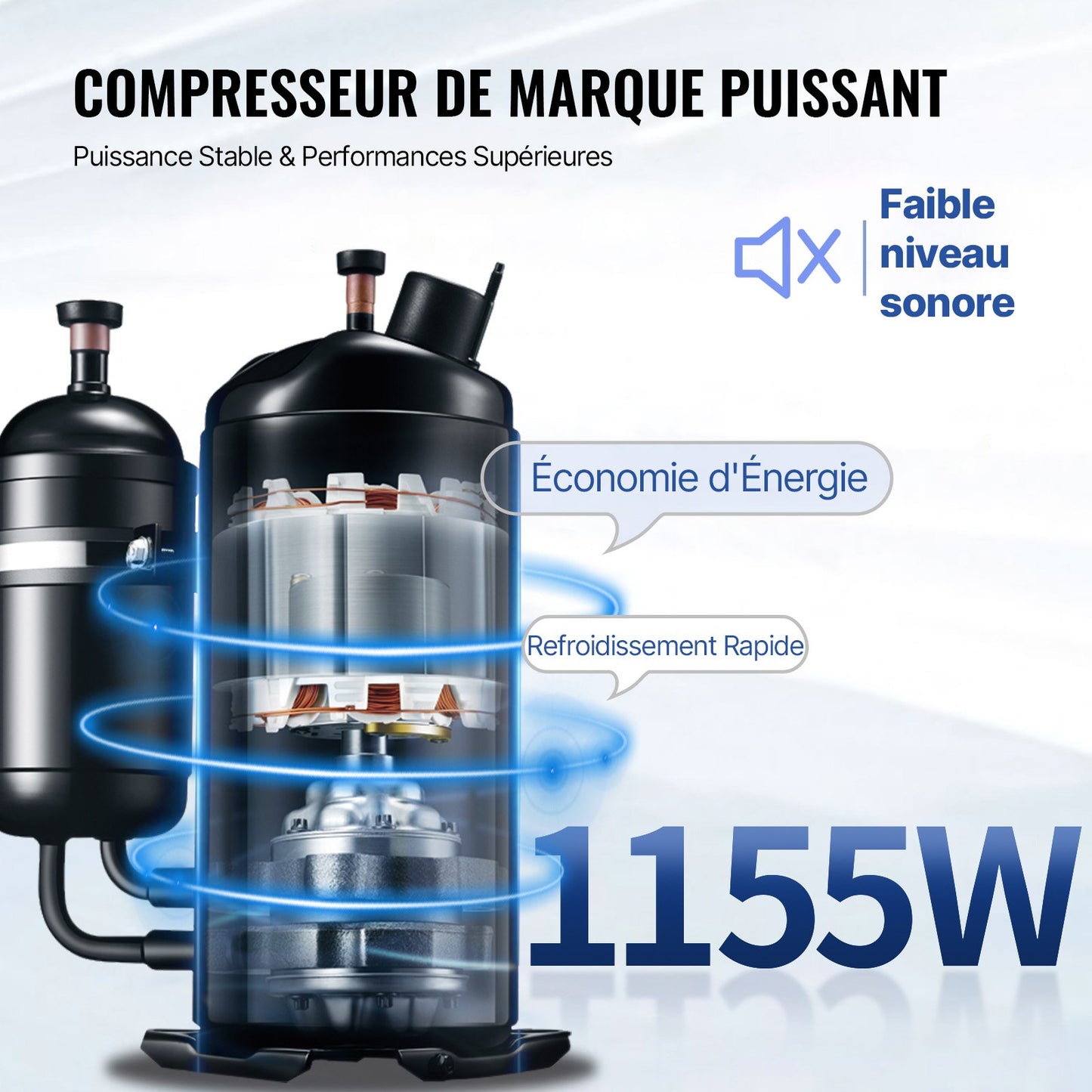 Gewerbliche Eismaschine, 22–30 l/h Leistung, 2200 W, Tischgerät mit Softeis, 2 x 6-l-Behälter, 2-l-Zylinder, LCD-Panel, Alarm bei Wassermangel, Frozen-Yogurt-Maschine für Restaurants, Snackbars, Silber