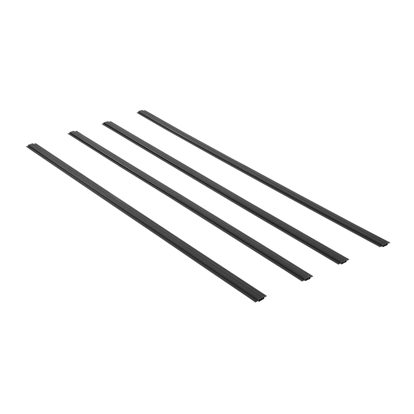 Bottom Locking Privacy Slats, Double-Wall Vertical Bottom-Locking Slats with Wings for Chain-Link Fence, High-Density HDPE Chain Link Slats Ideally Fit 8' High Fence for Garden and Farm(Black)