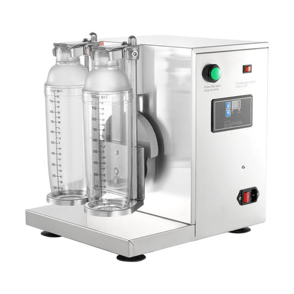 Milkshake Maker Machine, 120W Commercial Milk Tea Shaker Machine, Double Head Milk Shake Mixer Machine, 0-180s Adjustable Milkshake Blender, with 1 L PC Cup, for Milk Tea Store