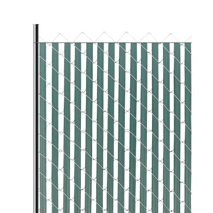 Bottom Locking Privacy Slats, Double-Wall Vertical Bottom-Locking Slats for Chain-Link Fence, High-Density HDPE Chain Link Slats Ideally Fit 4' High Fence for Garden, Farm, Sports Field(Green)