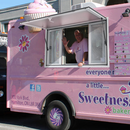 Concession Window for Food Truck, 48"x36" Aluminum Alloy Service Window, Up to 85 Degrees Serving Window with 4 Sliding Windows & Awning Door & Drag Hook, for Food Truck Concession Trailer