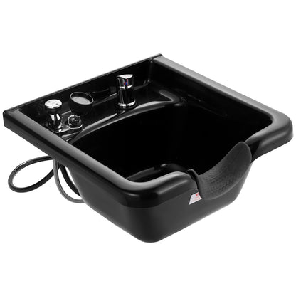 Shampoo Bowl Black ABS Plastic Salon and Spa Hair Sink Beauty