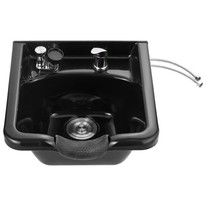 Shampoo Bowl Black ABS Plastic Salon and Spa Hair Sink Beauty