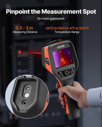 Thermal Camera, 256 x 192 IR Resolution, Handheld Thermal Imaging Camera with 2MP Visual Camera, 25HZ Refresh Rate Infrared Imager with 3.5-Inch Touch Screen, -4°F to 1022°F, WIFI Supported