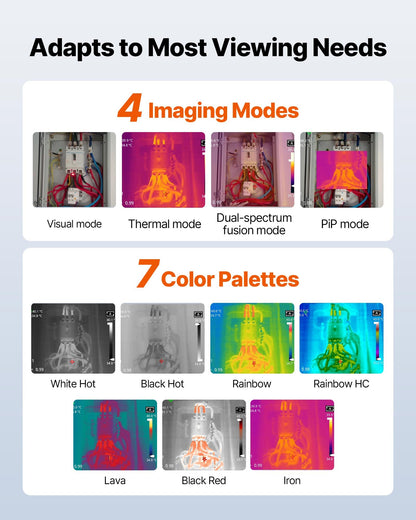 Thermal Camera, 256 x 192 IR Resolution, Handheld Thermal Imaging Camera with 2MP Visual Camera, 25HZ Refresh Rate Infrared Imager with 3.5-Inch Touch Screen, -4°F to 1022°F, WIFI Supported