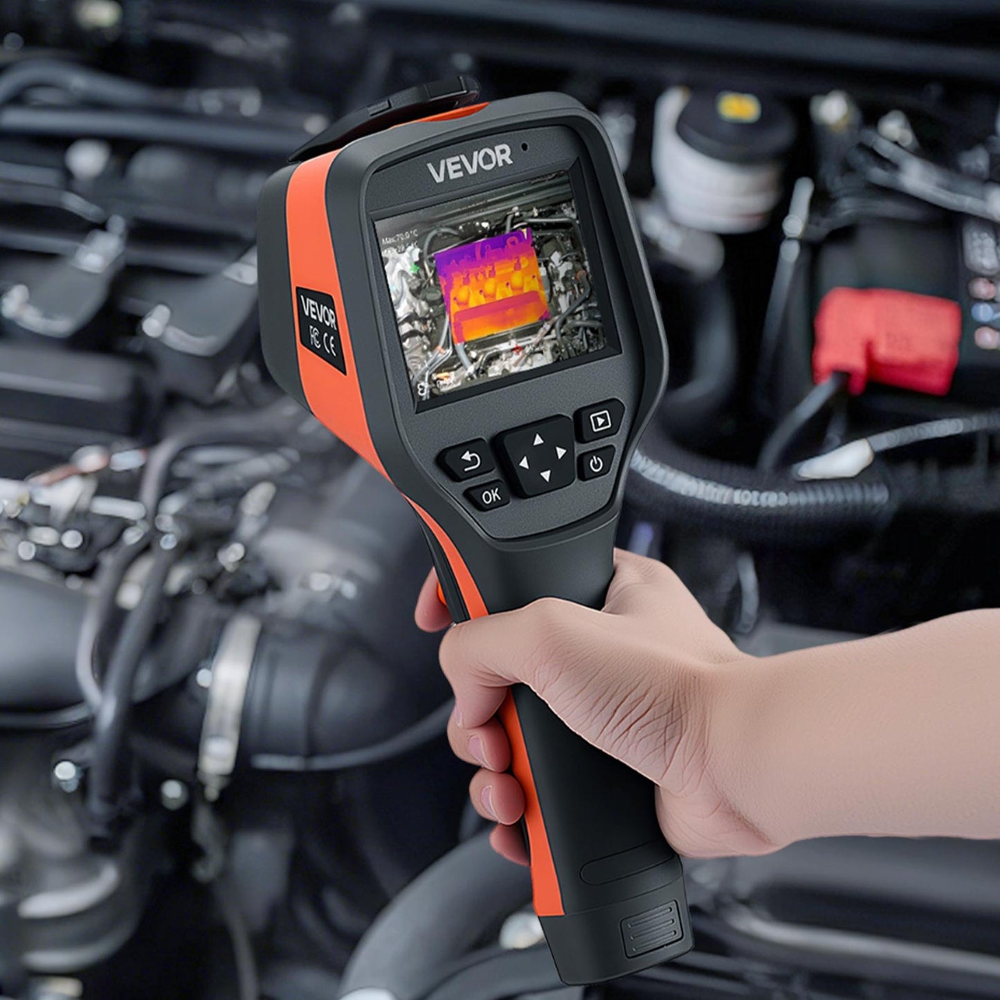 Thermal Camera, 256 x 192 IR Resolution, Handheld Thermal Imaging Camera with 2MP Visual Camera, 25HZ Refresh Rate Infrared Imager with 3.5-Inch Touch Screen, -4°F to 1022°F, WIFI Supported