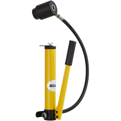 Hydraulisches Stanzwerkzeug-Set (10 Tonnen), Lochschneider-Set für Rohre (1/2" bis 2"), 6-teiliges Stanzwerkzeug-Set mit Lochzange, Werkzeuge zum Eintreiben von Blechen, für Aluminium, Messing, Edelstahl, Fiberglas und Kunststoff