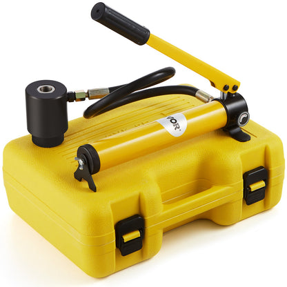 Hydraulisches Stanzwerkzeug-Set (10 Tonnen), Lochschneider-Set für Rohre (1/2" bis 2"), 6-teiliges Stanzwerkzeug-Set mit Lochzange, Werkzeuge zum Eintreiben von Blechen, für Aluminium, Messing, Edelstahl, Fiberglas und Kunststoff