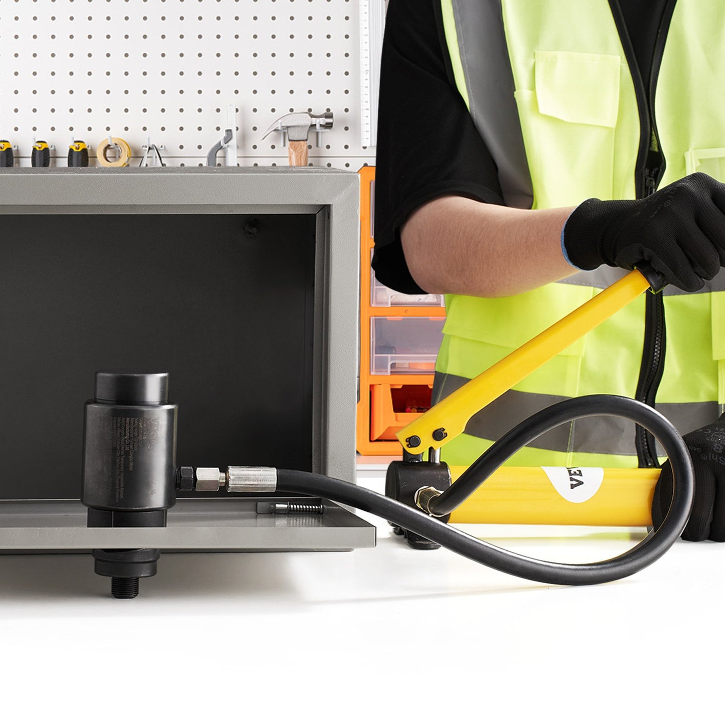 Hydraulischer Stanzwerkzeug-Satz (15 Tonnen) für Löcher von 12,7 mm bis 101,6 mm mit 10 Matrizen