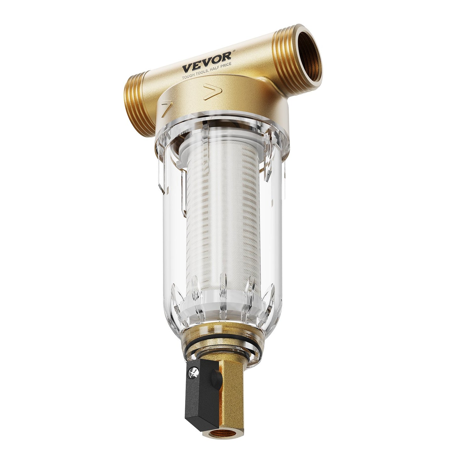 Spin Down Filter, 40 Micron + 30 Micron Fine Filtration, Whole House Sediment Filter for Well Water, 3/4"(1.9 cm) G-F + 1"(2.5 cm) G-M, 4 T/H High Flow Rate, for Whole House Water Filtration Systems