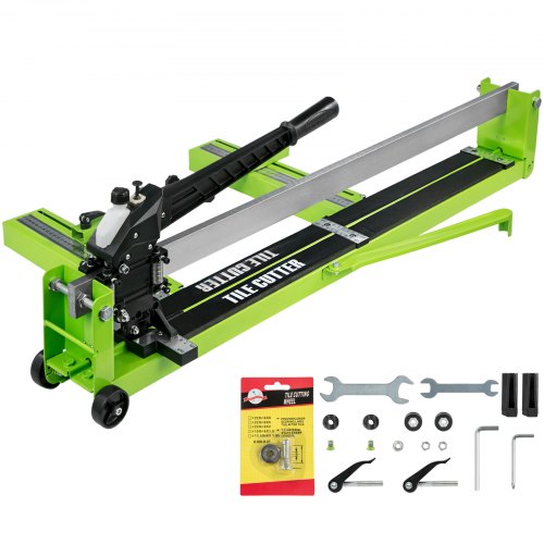 Tile Cutter 31.5-Inch Manual Tile Cutter 1.4-Inch Tile Cutting Machine Ceramic Porcelain Tile Cutter with Laser Guide All-Steel Frame and Bonus Spare Cutter Wheels Tile Cutter Hand Tool
