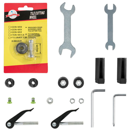 Tile Cutter 31.5-Inch Manual Tile Cutter 1.4-Inch Tile Cutting Machine Ceramic Porcelain Tile Cutter with Laser Guide All-Steel Frame and Bonus Spare Cutter Wheels Tile Cutter Hand Tool