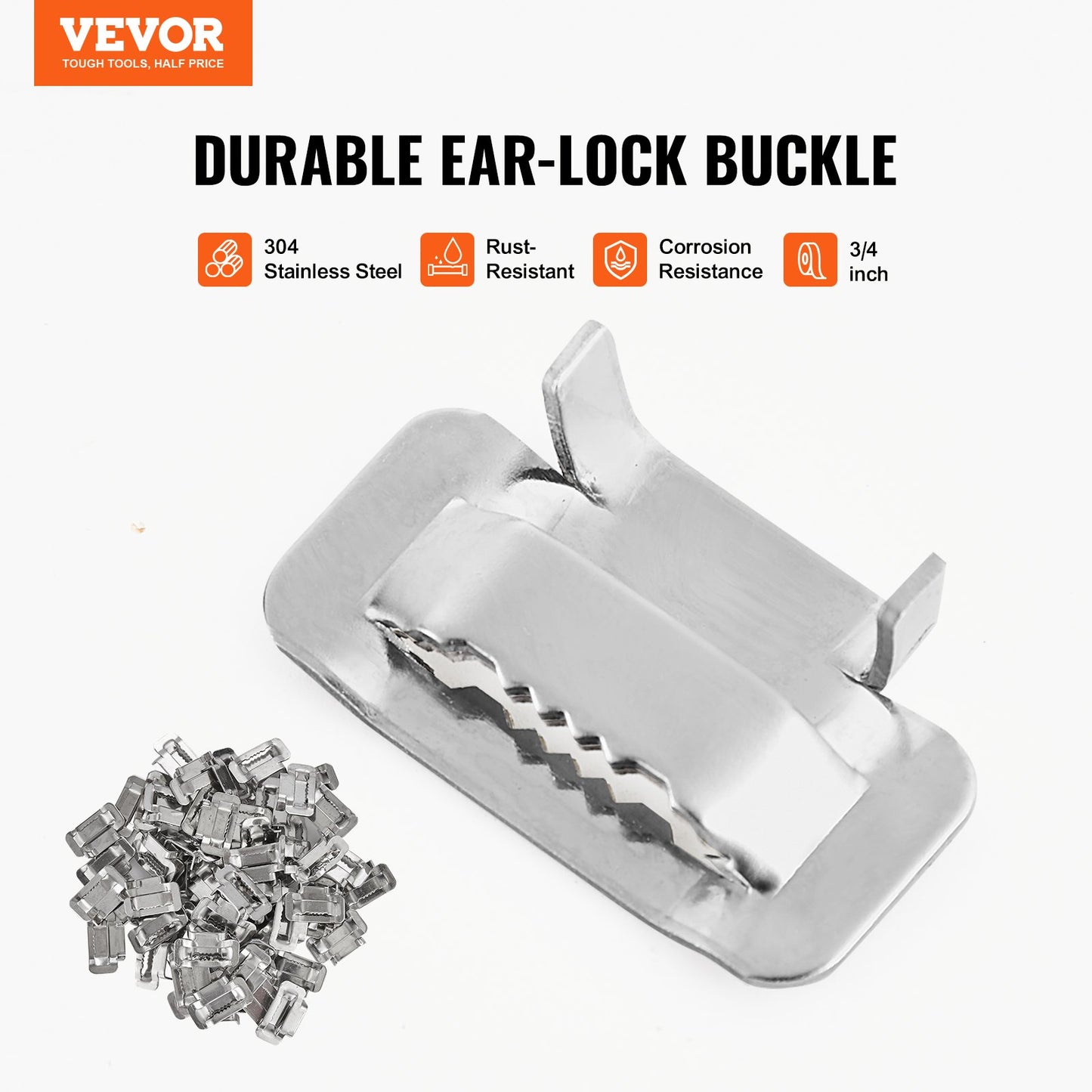 Banding Strapping Kit with Strapping Tensioner Tool, 100 ft Length 304 Stainless Steel Banding, 100 Metal Seals, Pallet Packaging Strapping Banding Kit, Banding Packaging Strapping for Packing