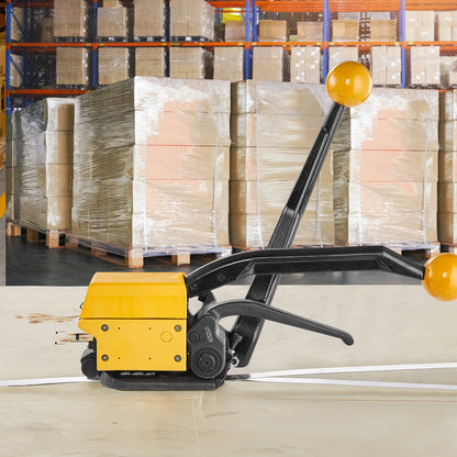 Steel Strapping Tool for 1.3-1.9 cm Width, 3-in-1 (Tensioner, Crimper, Cutter) Manual Belt Packaging Banding Machine Packaging Metal Steel Strapping Banding Tool Machine for Stainless Steel Strap