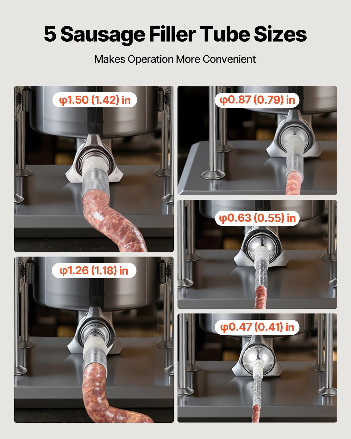 Manual Sausage Stuffer, 22 LBS / 10 L Vertical Meat Stuffer, Dual-Speed Sausage Casing Meat Filling Machine, Stainless Steel Heavy Duty Filler with 5 Stuffing Tubes, for Commercial & Home Use