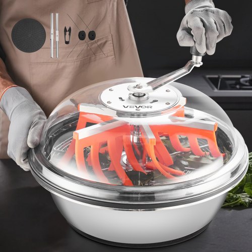 Bud Leaf Bowl Trimmer, 420 mm Manual Bud Trimmer, with Sharp Stainless Steel Blades, Visual Cutting, Wet & Dry Hydroponic Cutting Machine, Twisted Spin Cut for Plants Leaves Buds Flowers