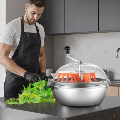 Bud Leaf Bowl Trimmer, 490 mm Manual Bud Trimmer, with Sharp Stainless Steel Blades, Visual Cutting, Wet & Dry Hydroponic Cutting Machine, Twisted Spin Cut for Plants Leaves Buds Flowers