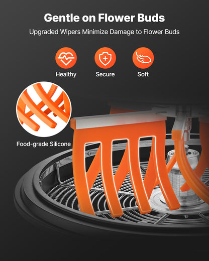 Bud Leaf Bowl Trimmer, 600 mm Manual Bud Trimmer, with Sharp Stainless Steel Blades, Visual Cutting, Wet & Dry Hydroponic Cutting Machine, Twisted Spin Cut for Plants Leaves Buds Flowers