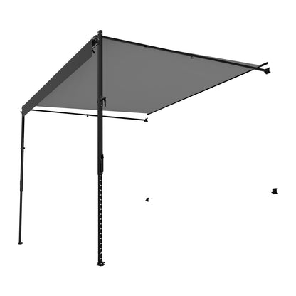 Manual RV Awning Complete Kit, 20' Retractable Awning with Aluminum Alloy Frame, Outdoor Trailer Awning, Fit for Most RVs(Black Fade)