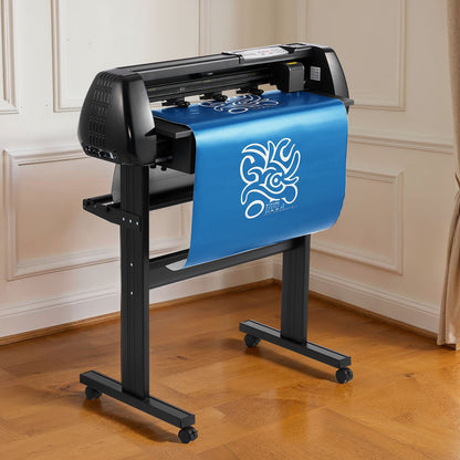 Vinylschneidemaschine, max. 720 mm Zufuhrbreite, Doppelklingen, einstellbare Kraft und Geschwindigkeit, LED-Display, Vinylplotter mit Signmaster-Software für Windows und macOS