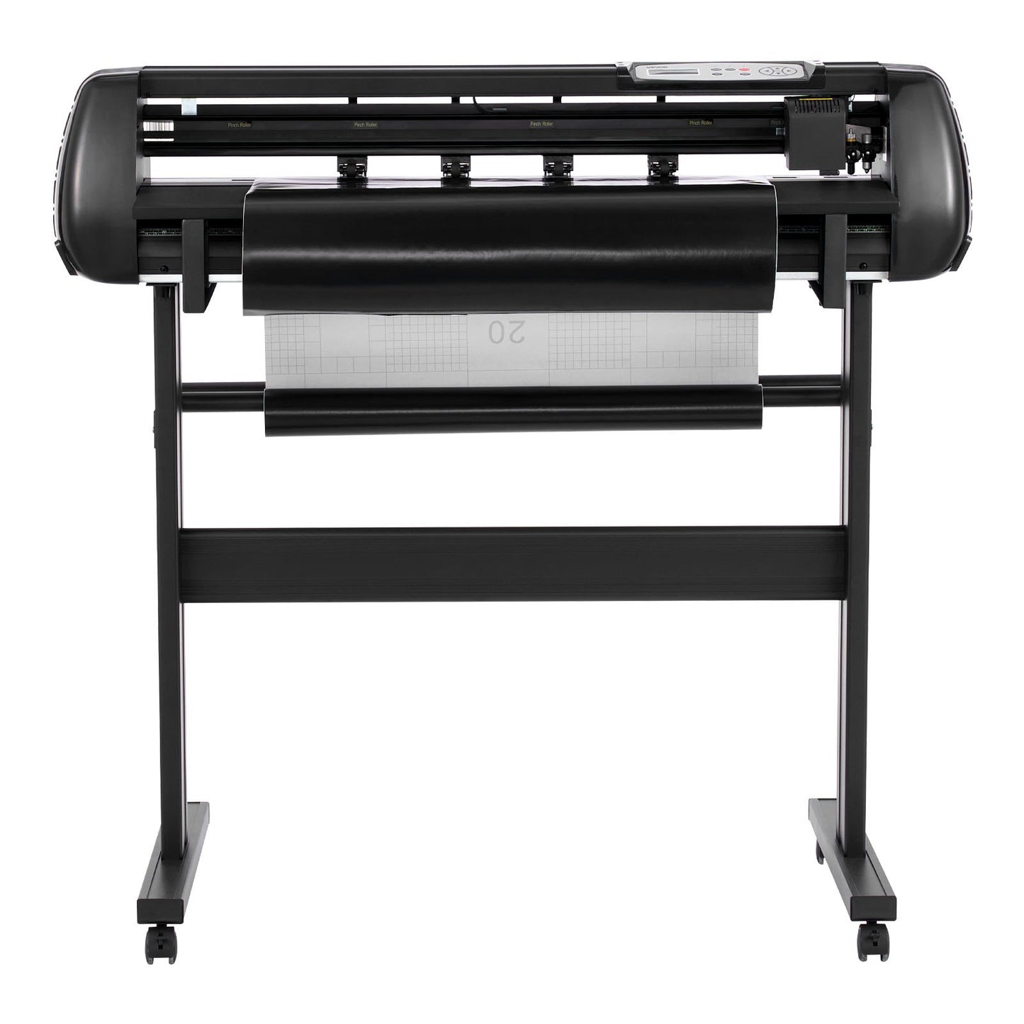 Vinylschneidemaschine, max. 870 mm Vorschubbreite, Doppelklingen, einstellbare Kraft und Geschwindigkeit, LED-Display, Vinylplotter-Drucker-Bundle mit Aufkleberbögen, Transferfolie und Signmaster-Software