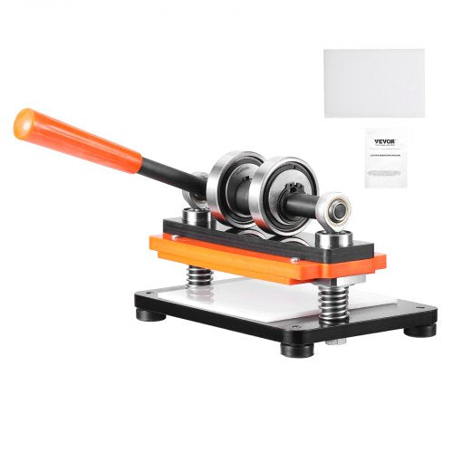 Lederschneidemaschine, manuelle Stanzmaschine für Prägeplatten (18 x 10 cm), Lederprägemaschine mit 1,2 cm Hub, Stanzmaschine mit zwei Führungswellen für verschiedene Materialien