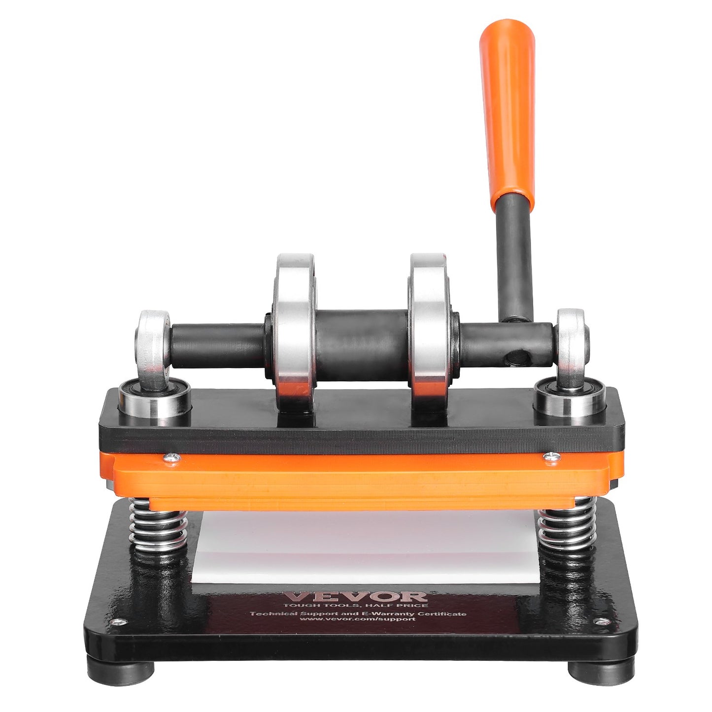 Lederschneidemaschine, manuelle Stanzmaschine für Prägeplatten (18 x 10 cm), Lederprägemaschine mit 1,2 cm Hub, Stanzmaschine mit zwei Führungswellen für verschiedene Materialien