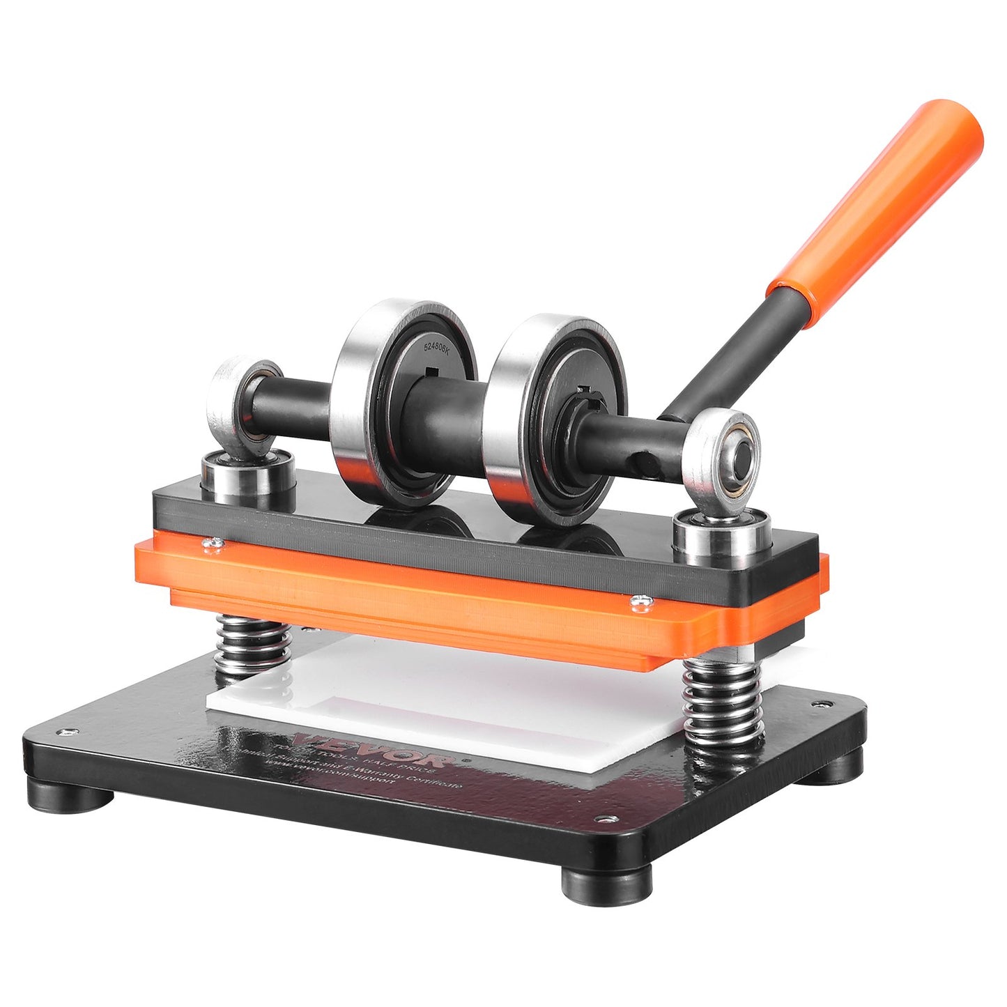 Lederschneidemaschine, manuelle Stanzmaschine für Prägeplatten (18 x 10 cm), Lederprägemaschine mit 1,2 cm Hub, Stanzmaschine mit zwei Führungswellen für verschiedene Materialien