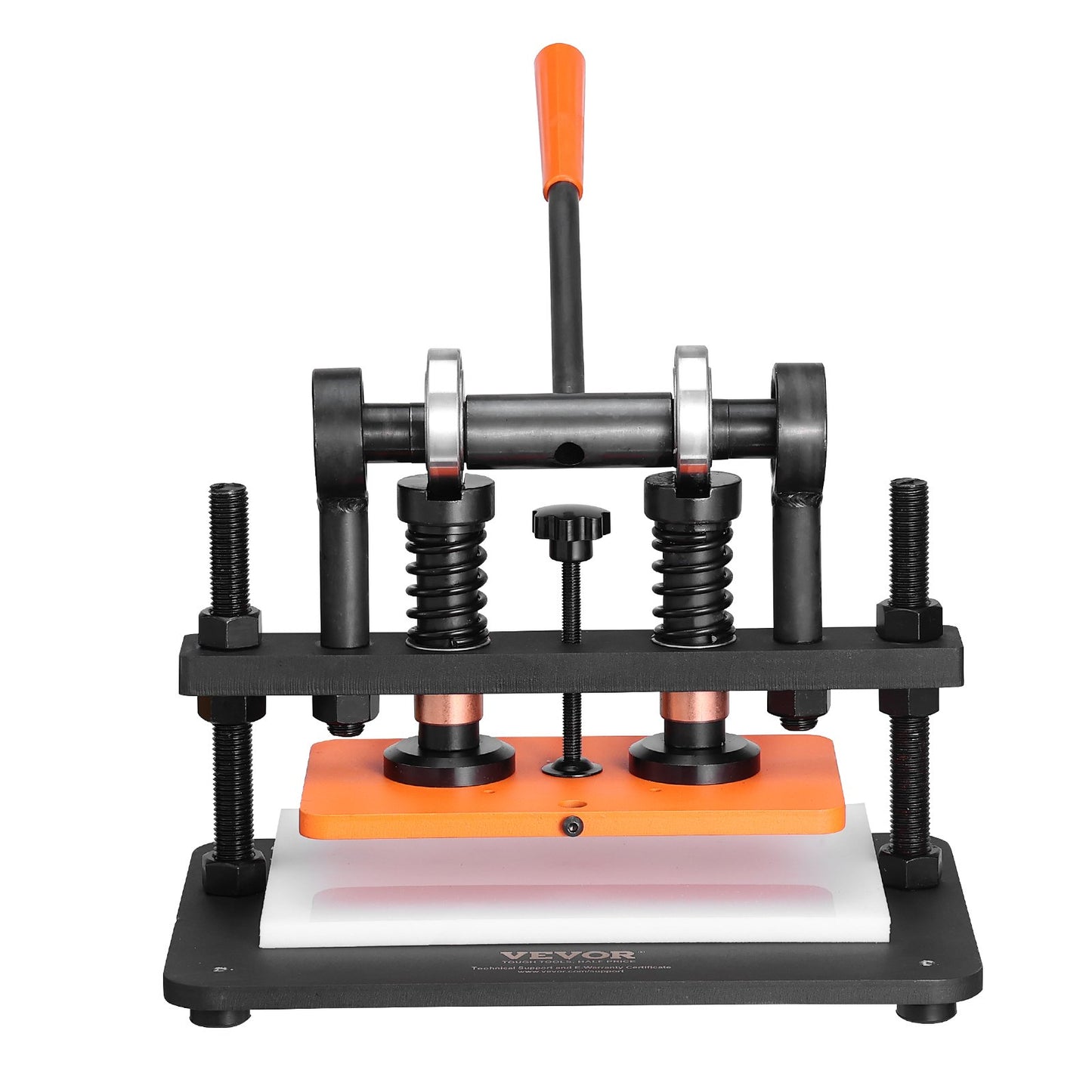 Lederschneidemaschine, 25,9 x 15 cm Prägeplatte, manuelle Stanzmaschine, 1,2 cm Hub, Lederprägemaschine, Stanzmaschine mit zwei Führungswellen für verschiedene Materialien