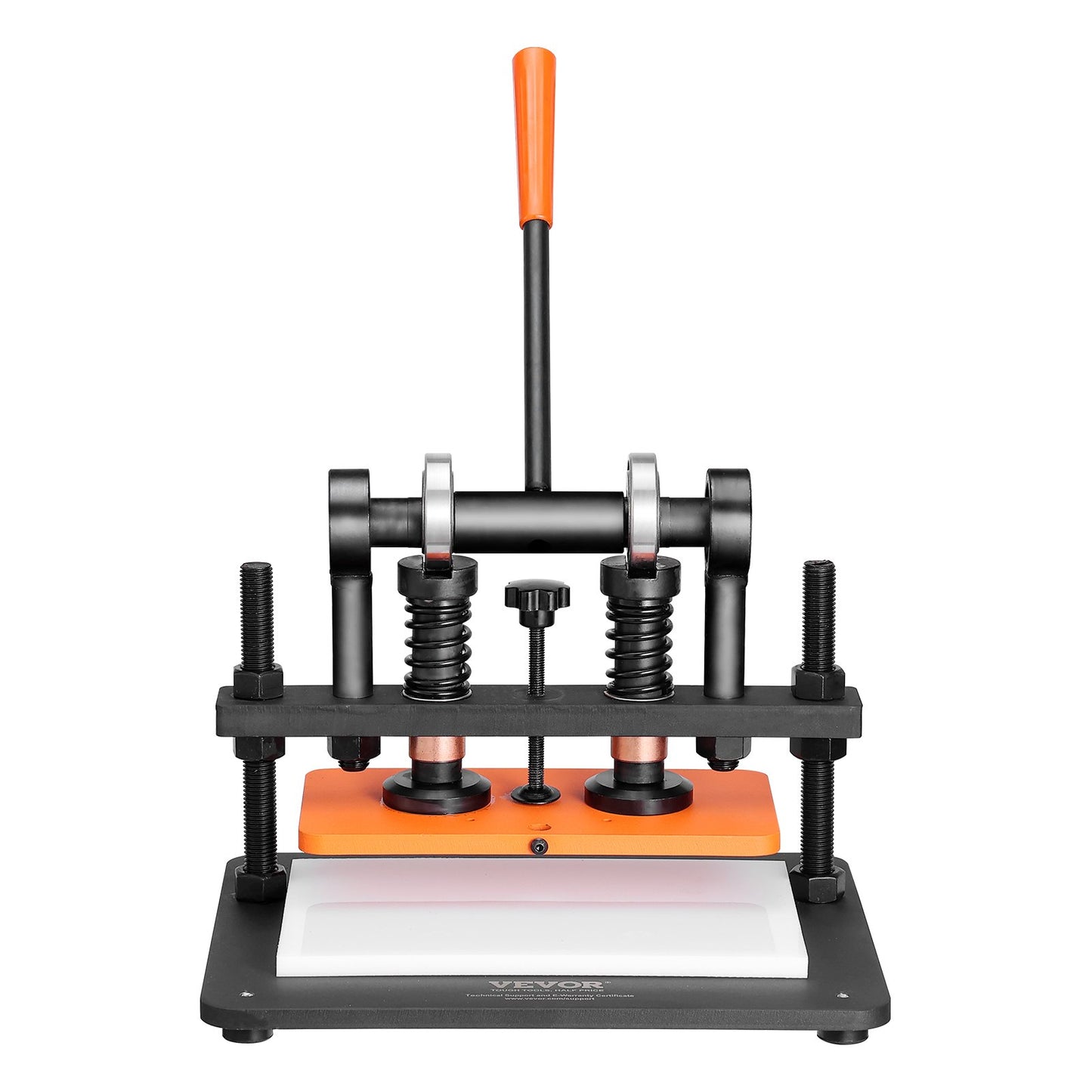 Lederschneidemaschine, 11 x 5,5 Zoll Prägeplatten-Handstanze, 0,47 Zoll Druckhub-Lederprägemaschine, Stanzmaschine mit zwei Führungswellen für verschiedene Materialien
