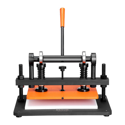 Lederschneidemaschine, 36 x 25,9 cm Prägeplatte, manuelle Stanzmaschine, 1,2 cm Hub, Lederprägemaschine mit zwei Führungswellen für verschiedene Materialien